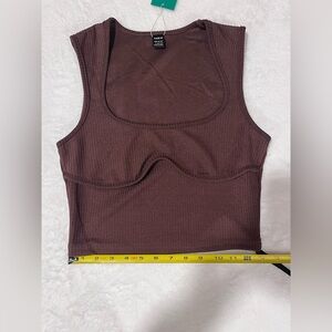 NWT SHEIN Cropped Sleeveless Shirt size large